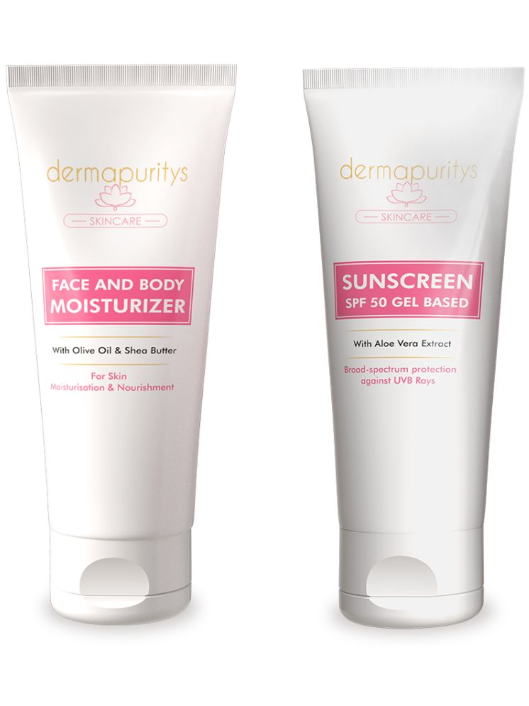     			Derma Puritys Sunscreen SPF 50 with Aloe Vera Extract - 100ml | Face & Body Moisturizer, Skin Nourishment - 100ml, For all Skin Types