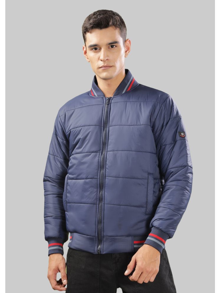     			Dollar Nylon Men's Quilted & Bomber Jacket - Navy Blue ( Pack of 1 )