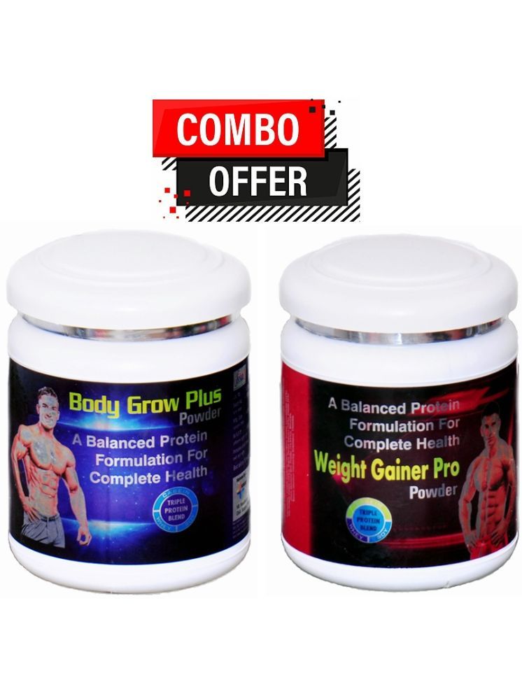     			Dr. Chopra Rikhi Body Grow Plus Powder 300gm & Weight Gainer Pro Powder 300 gm Chocolate