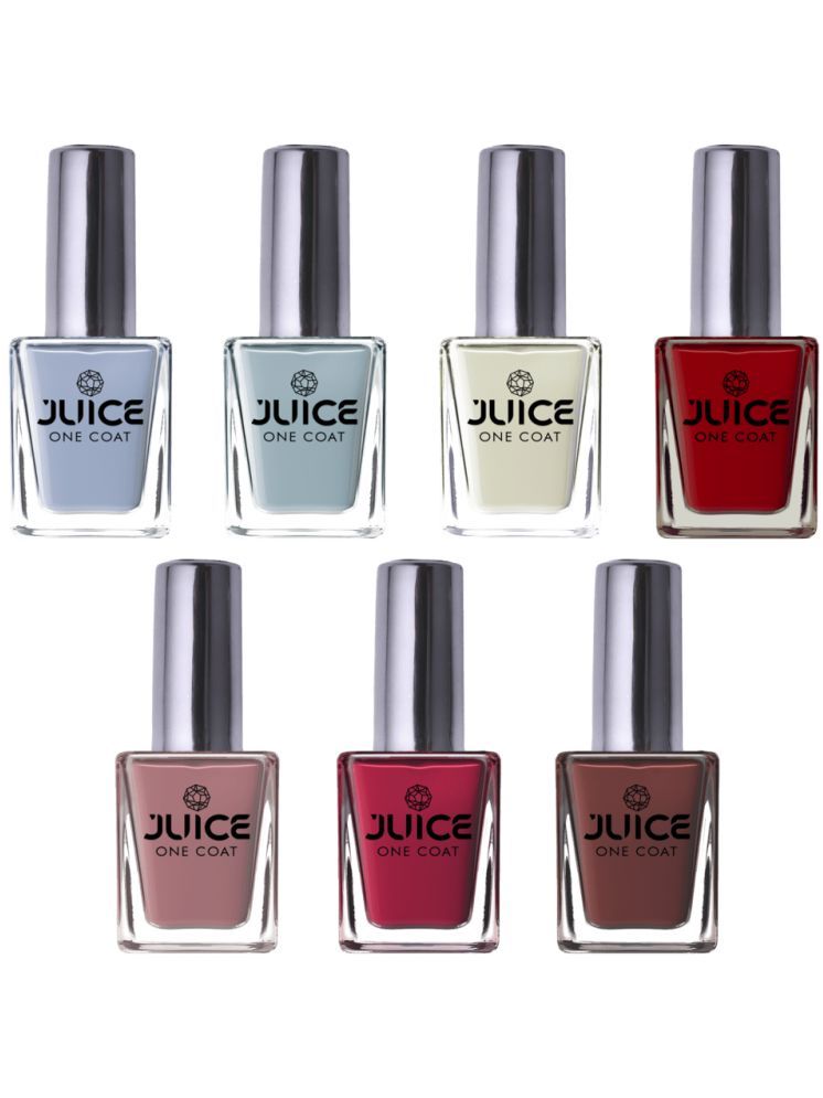     			Juice Nail Paint 11ml Each (Pack of 7) (Merlot, Powder Blue, Baby Blue, Chocolate Brown, Hot Pink, Light Pink, Red)