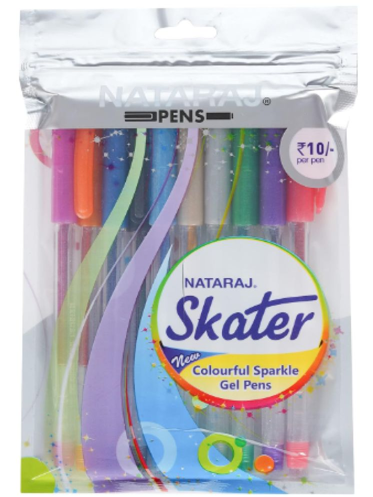     			Nataraj Skater Colorful Sparkle Gel Pens (Multicolor) - Pack of 3