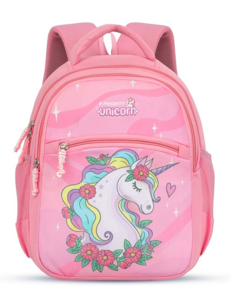     			Priority Pink PU Backpack For Kids