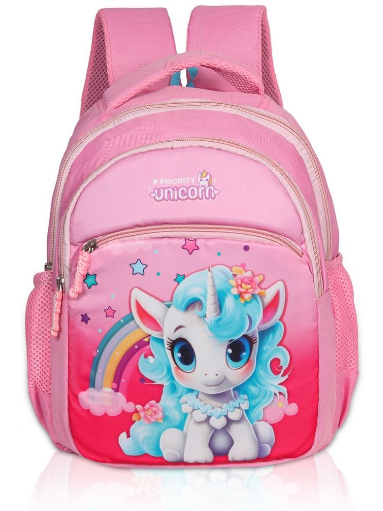     			Priority Pink PU Backpack For Kids