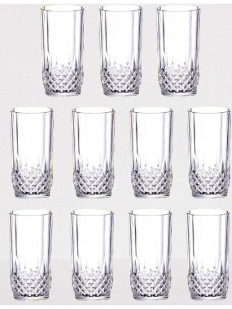     			Somil Party Glass/Beer Mug Glass Plain Water Glass 350 ml ( Pack of 11 ) Transparent