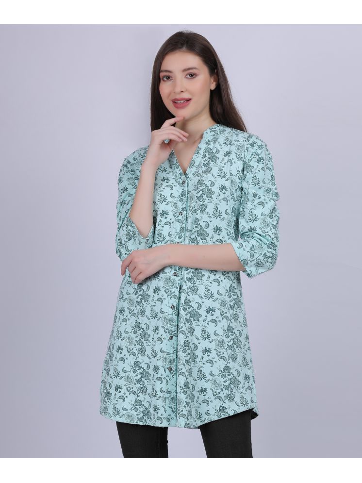     			aumbe Mint Green Cotton Women's Tunic ( Pack of 1 )