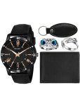 HMCT Black PU Analog Men's Watch