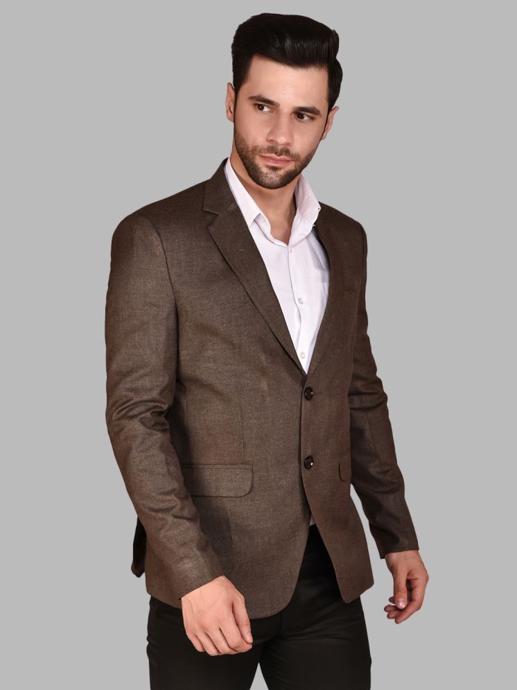     			BOWLIFESTYLE Cotton Blend Men's Blazer - Brown ( Pack of 1 )