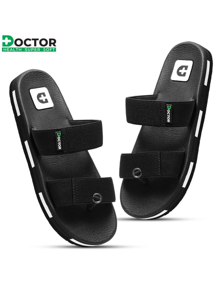     			Doctor Health Super Soft Black Men's Slide Flip Flop