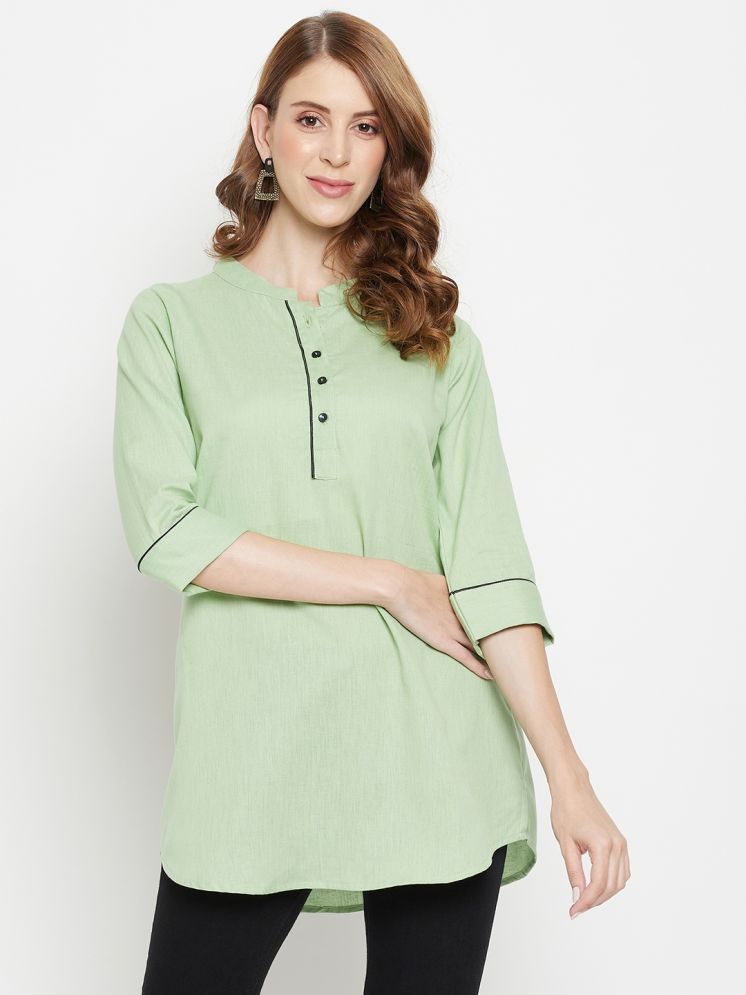     			FASHJONS 360 Mint Green Cotton Women's Tunic ( Pack of 1 )