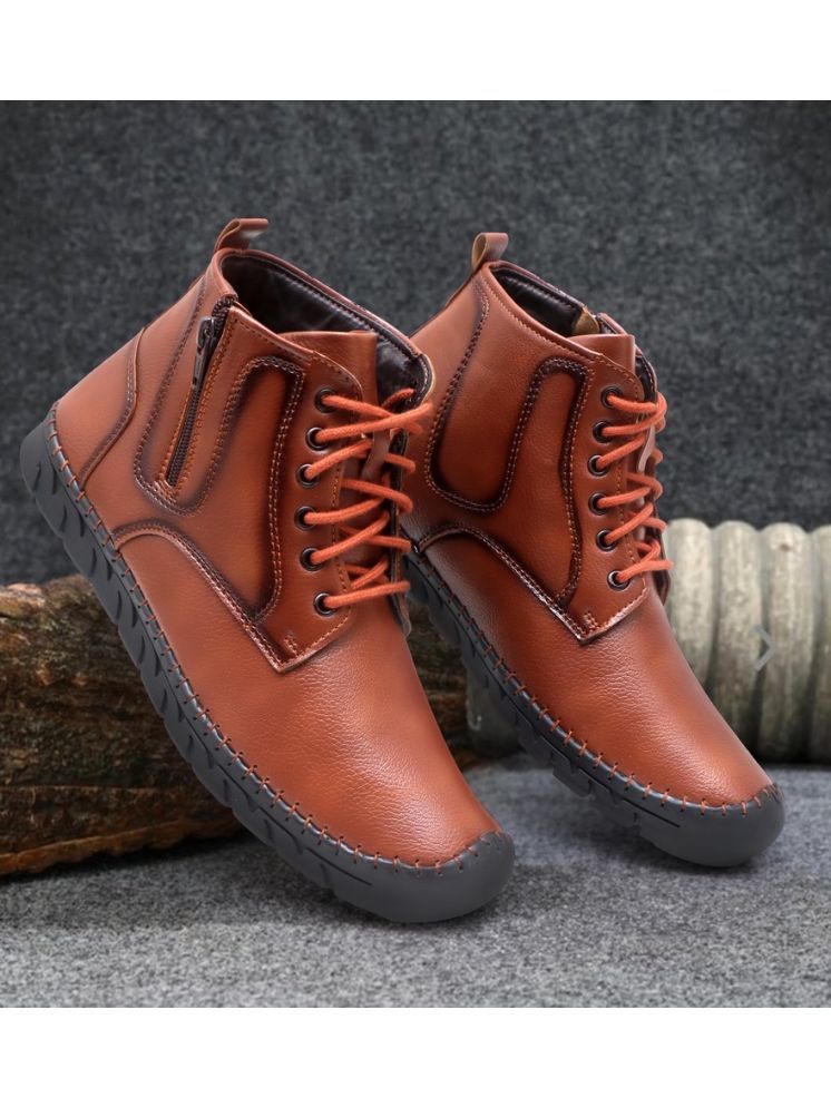     			NAAL Tan Men's Casual Boots