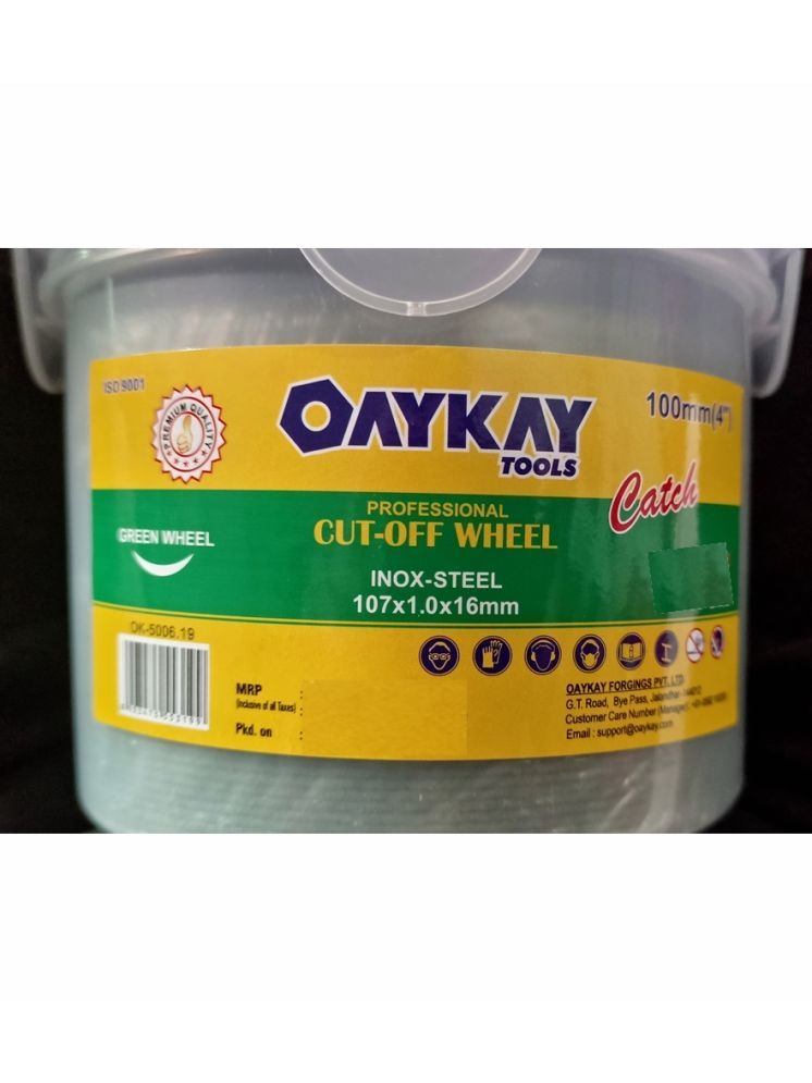     			Oaykay Tools Catch Professional Double Net Cut off Wheels for Metal and Stainless Steel Cutting using Angle Grinder, Green (Pack of 50pcs)