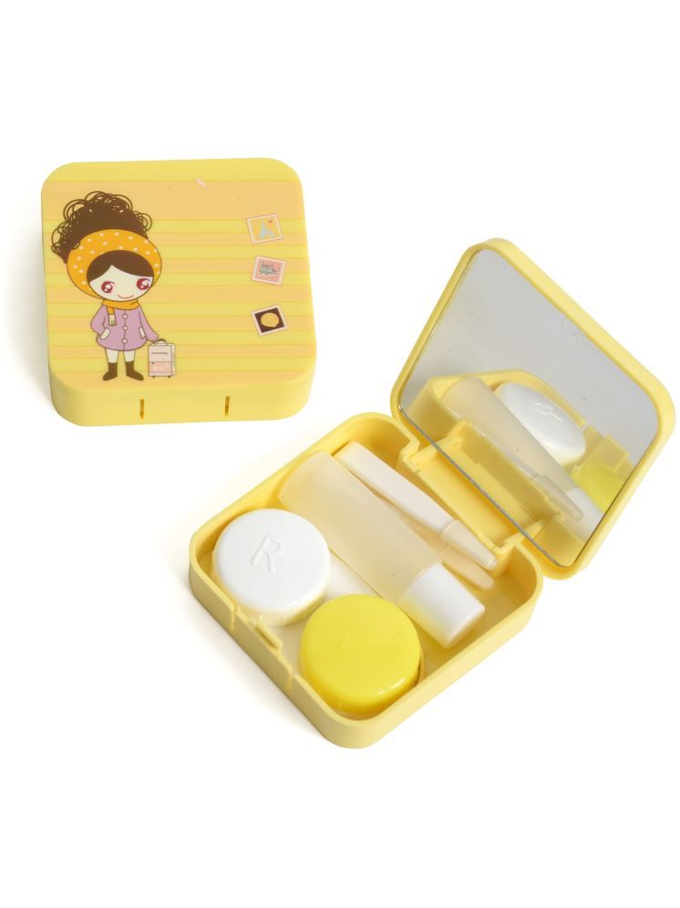     			Vivid Yellow Hard Case Contact Lenses