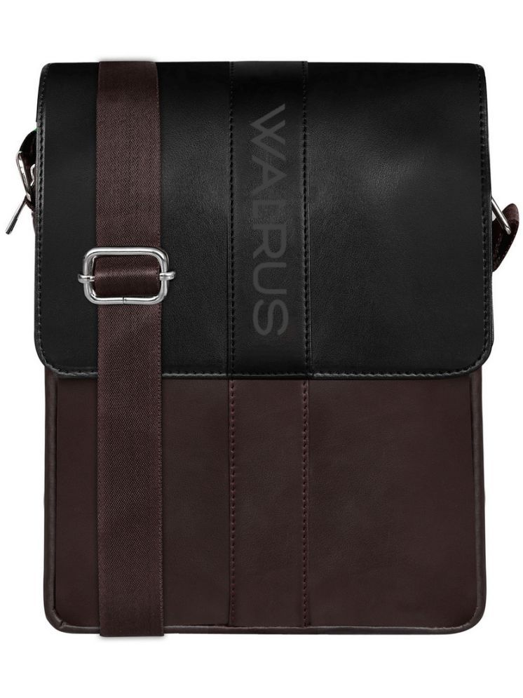     			Walrus Black Solid Messenger Bag