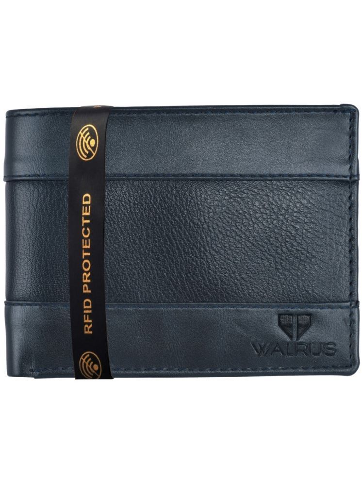     			Walrus Blue Faux Leather Men's Regular Wallet ( Pack of 1 )