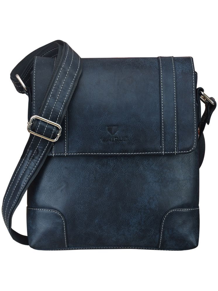     			Walrus Blue Solid Messenger Bag