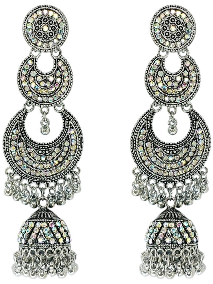     			9blings Silver Jhumki Earrings ( Pack of 1 )