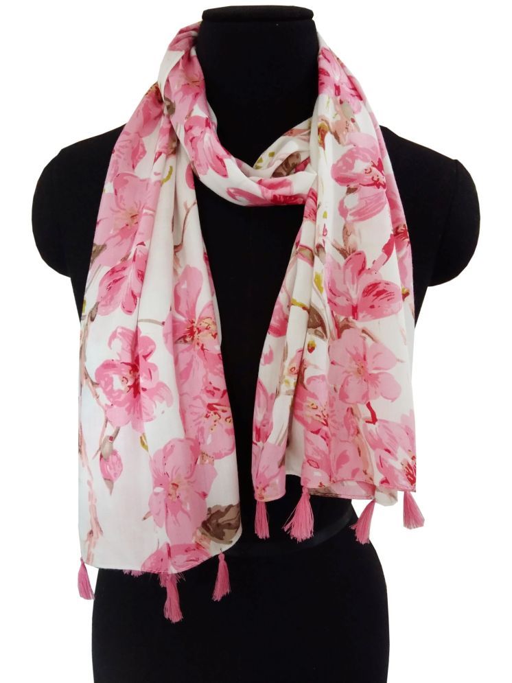     			JVNINE Pink Viscose Women's Stole ( Pack of 1 )