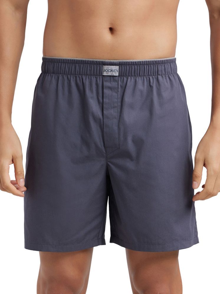     			Jockey Grey Cotton Men's Shorts ( Pack of 1 )