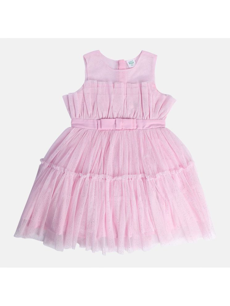     			MINI KLUB Pink Cotton Girls Frock ( Pack of 1 )