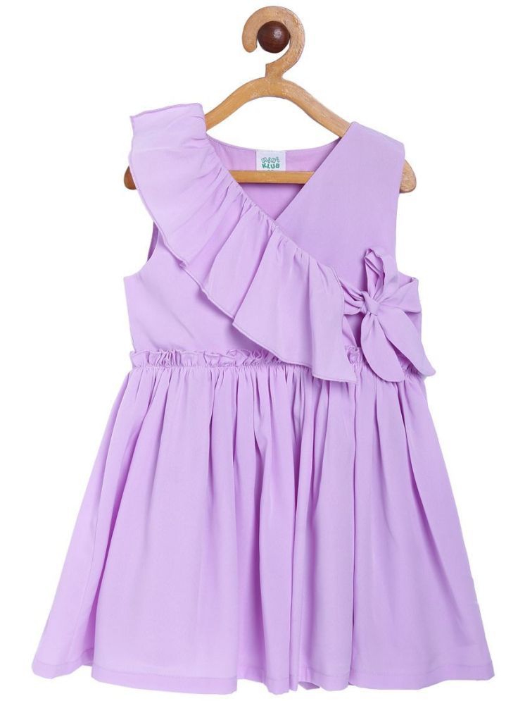     			MINI KLUB Purple Cotton Girls A-line Dress ( Pack of 1 )