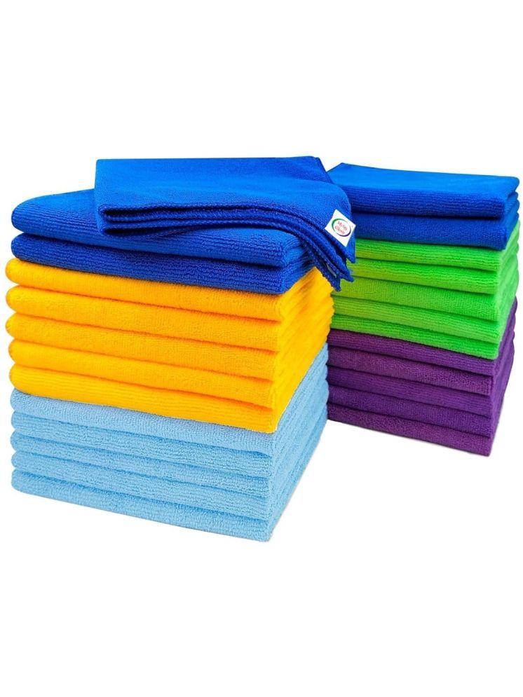     			MYTIG CLEAN Multicolor 250 GSM Microfiber Cloth For Automobile ( Pack of 5 )