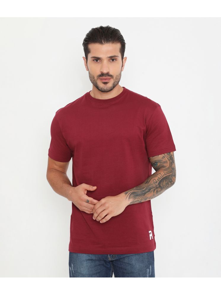     			Rivolta Pack of 1 100% Cotton Regular Fit Men's T-Shirt ( Maroon )