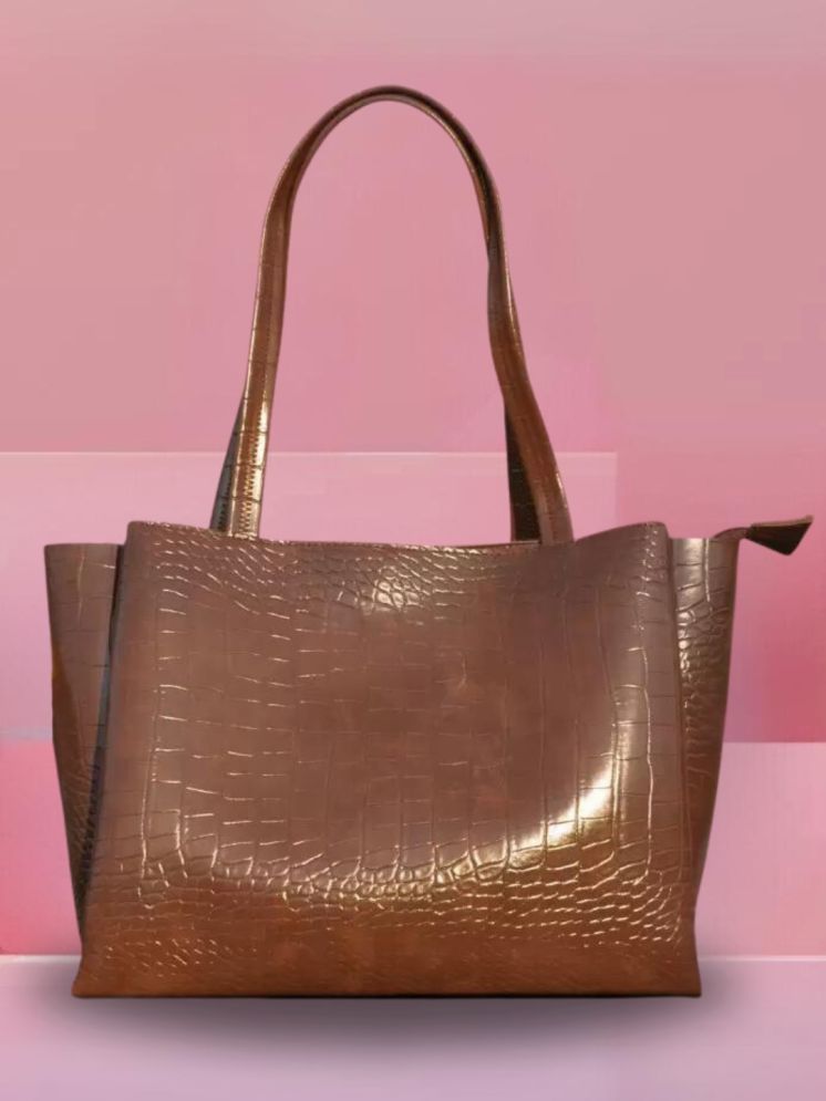     			TCRAZY BROWN PU Shoulder bag