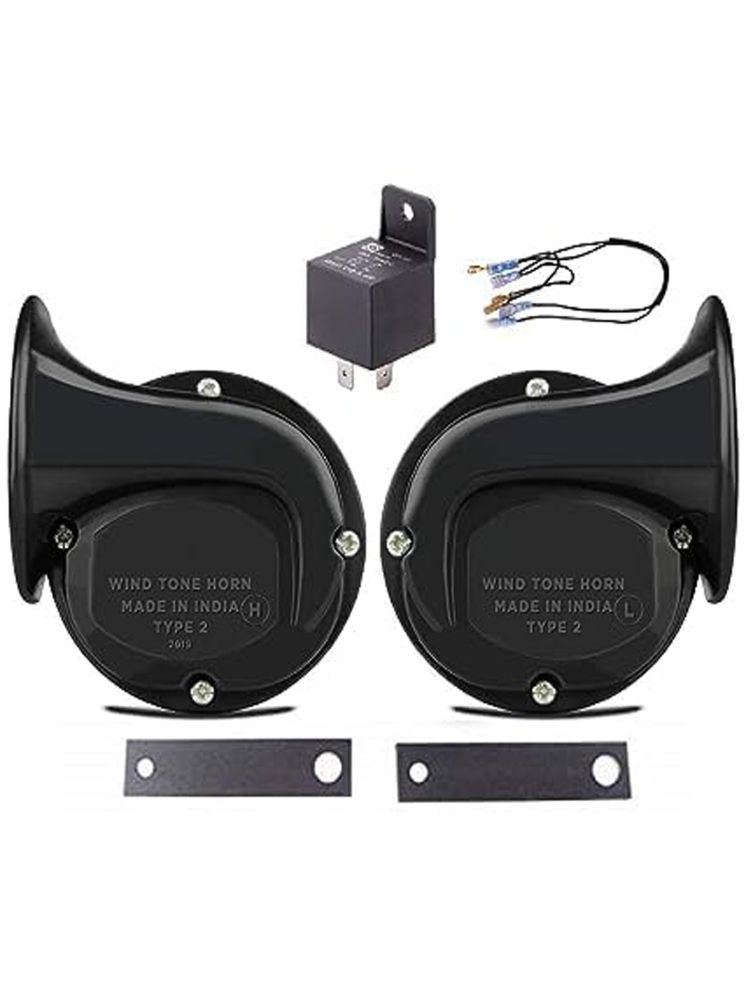     			APTFIT Horn For Cars & Two Wheelers - Set of 2 (High & Low Tone)