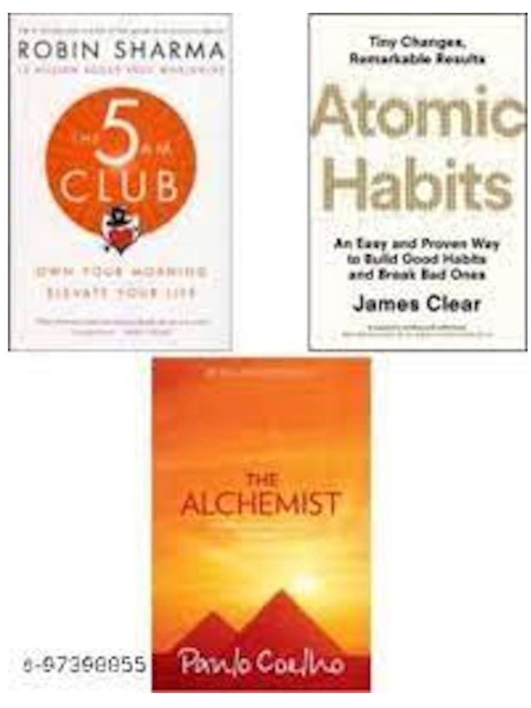     			Atomic habit + the alchemist + 5 am club By 3BOOK COMBO