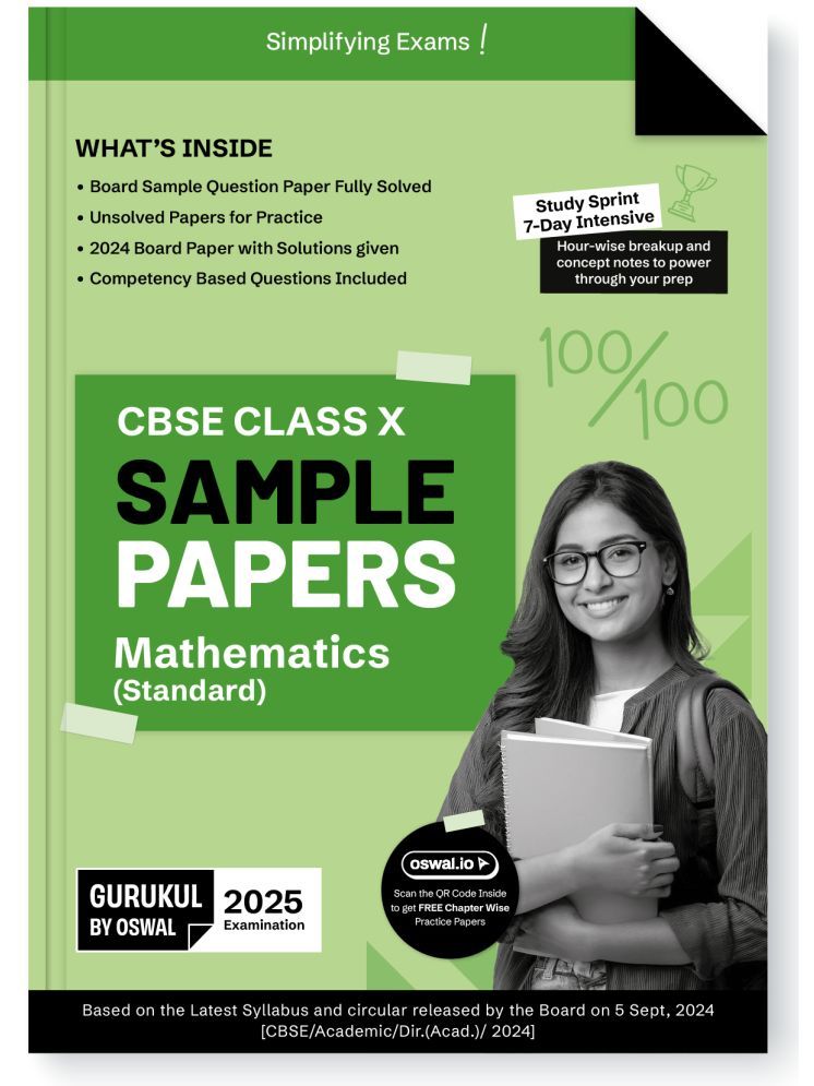     			Gurukul By Oswal Maths Sample Papers for CBSE Class 10 Board Exam 2025 : Fully Solved New SQP 2025, Solved Sample Papers, Unsolved Sample Papers, Boar