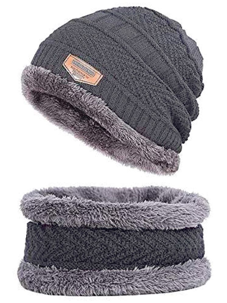     			Infispace Grey Cotton Men's Cap ( Pack of 1 )