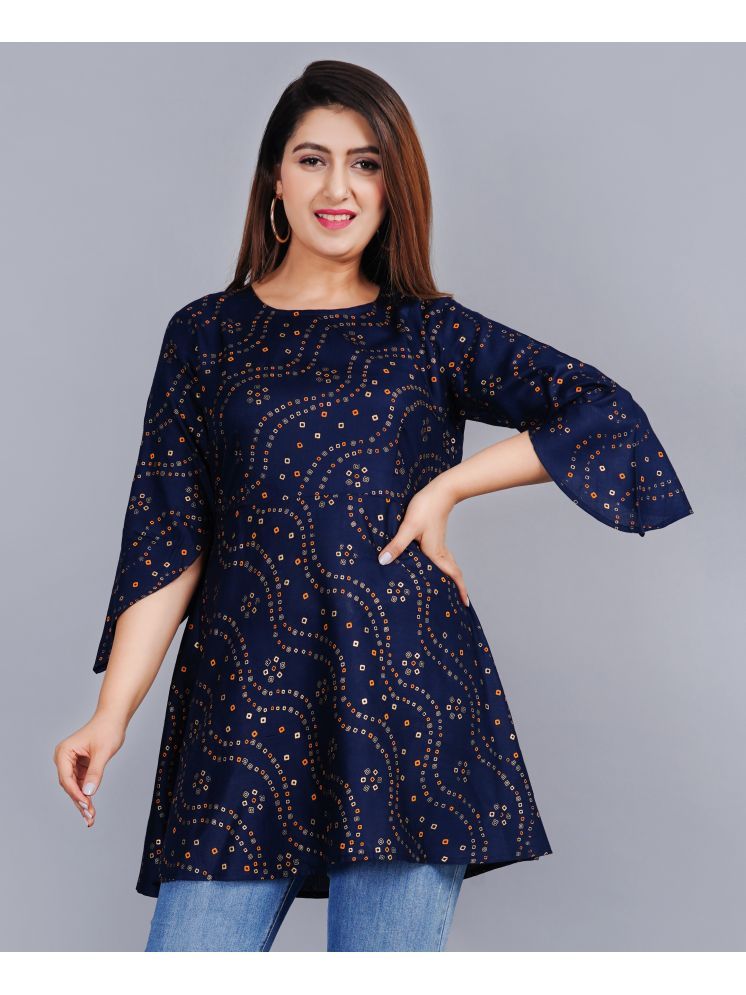     			NUPITAL Navy Blue Rayon Women's Tunic ( Pack of 1 )