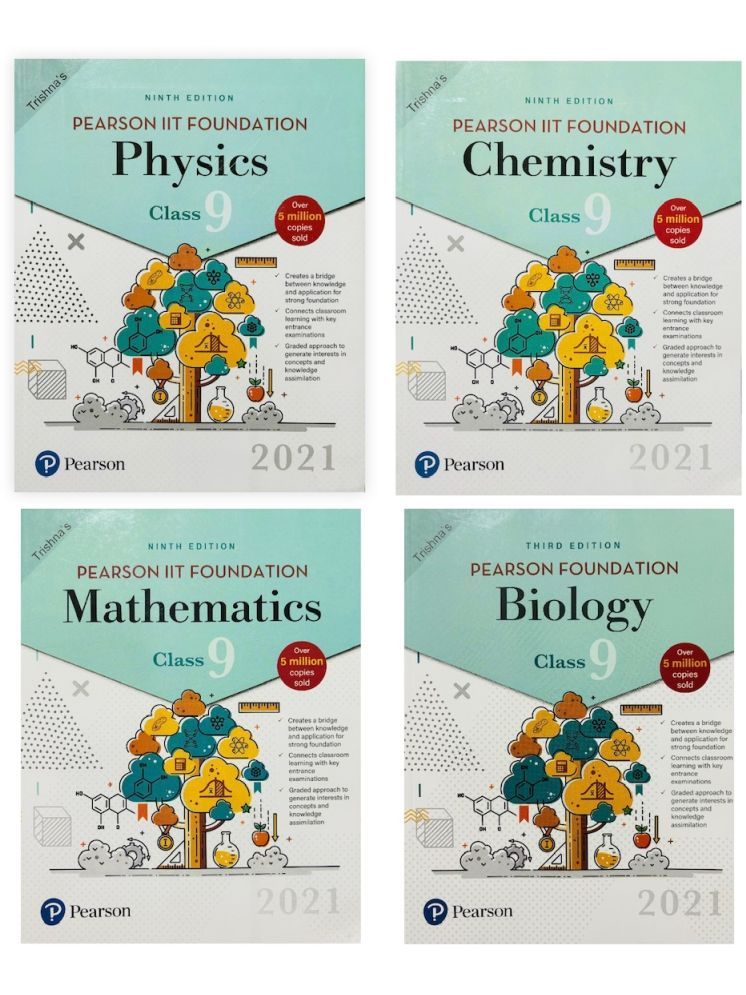     			Pearson IIT Foundation PCMB ( Physics + Chemistry + Biology + Maths) for IIT-JEE/NEET/Olympiad for Class 9 (Set of 4 books)