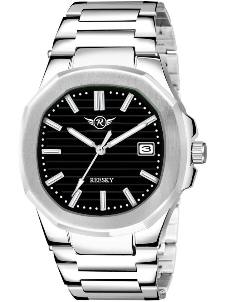     			REESKY Silver Stainless Steel Analog Men's Watch