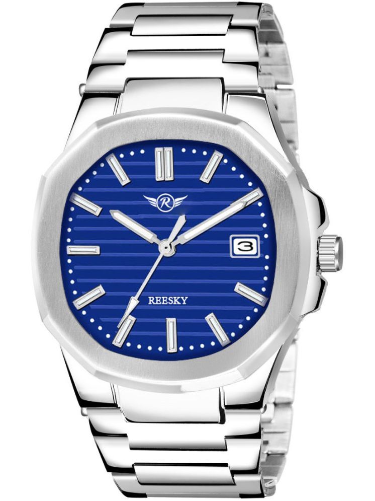     			REESKY Silver Stainless Steel Analog Men's Watch