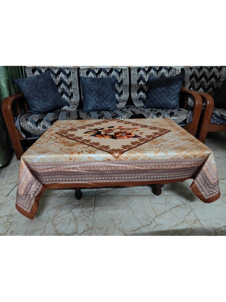     			ROYAL - NEST Printed Cotton 2 Seater Rectangle Table Cover ( 147 x 96 ) cm Pack of 1 Brown