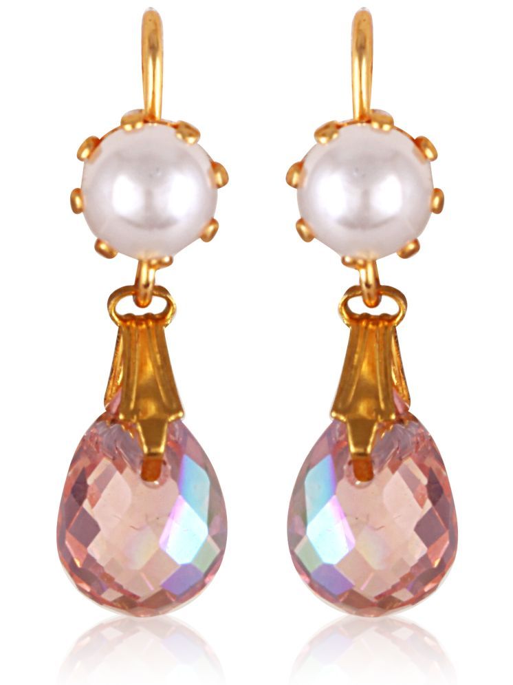     			VIVASTRI Peach Drop Earrings ( Pack of 1 )