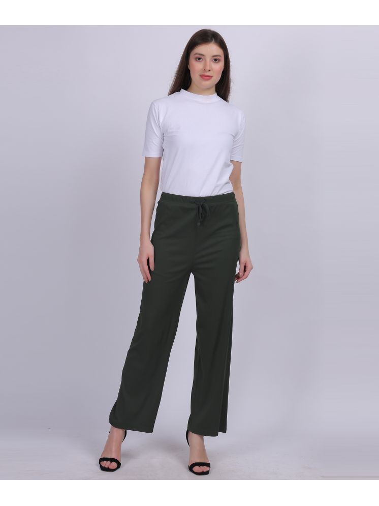     			aumbe Olive Cotton Straight Women's Casual Pants ( Pack of 1 )