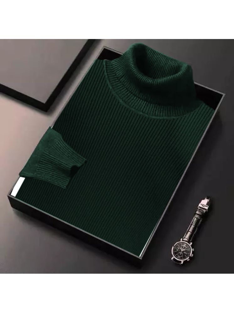     			nikline Woollen High Neck Men's Sweatshirt - Green ( Pack of 1 )