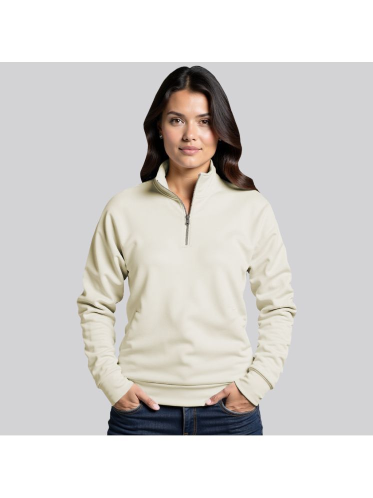     			fashion and youth Fleece Women's Zippered Sweatshirt ( White )