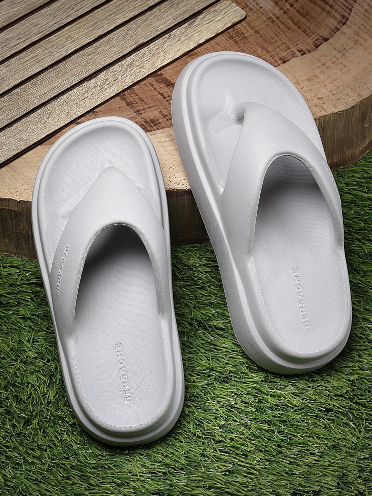     			Bersache White Women's Flip Flop