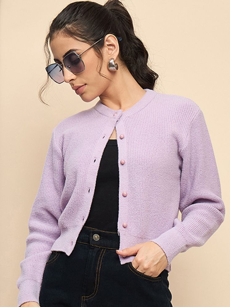     			Clapton Woollen Round Neck Women's Buttoned Cardigans - Pink ( )