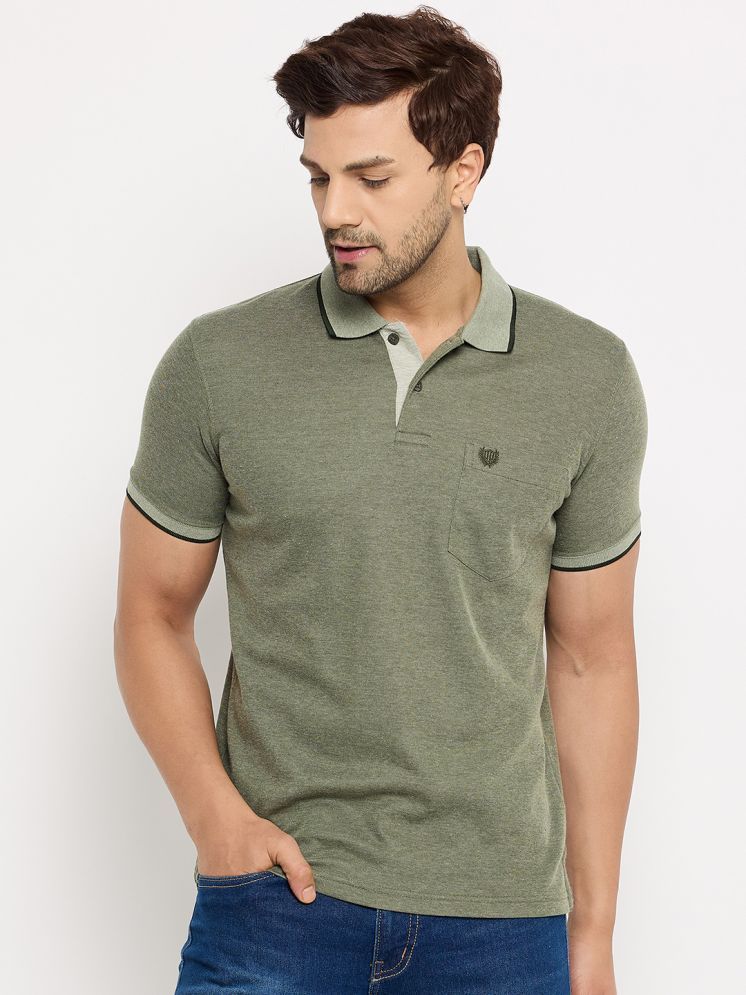     			Duke Pack of 1 Cotton Blend Regular Fit Solid Half Sleeves Men's Polo T Shirt ( Green )