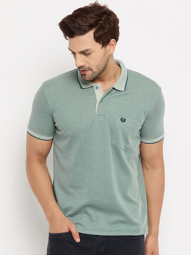     			Duke Cotton Blend Regular Fit Solid Half Sleeves Men's Polo T Shirt - Green ( Pack of 1 )