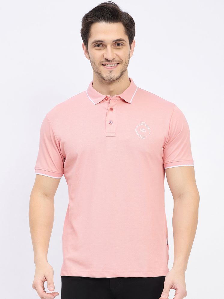     			Duke Cotton Blend Slim Fit Solid Half Sleeves Men's Polo T Shirt - Pink ( Pack of 1 )