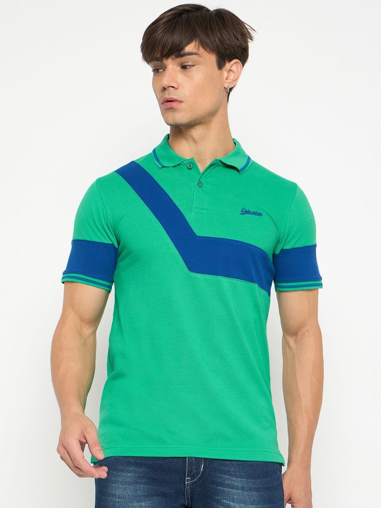     			Duke Cotton Blend Slim Fit Solid Half Sleeves Men's Polo T Shirt - Green ( Pack of 1 )