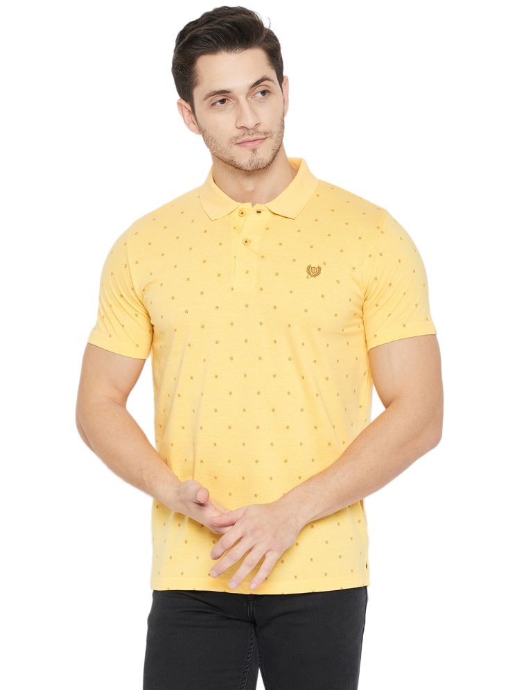     			Duke Pack of 1 Cotton Blend Slim Fit Solid Half Sleeves Men's Polo T Shirt ( Yellow )