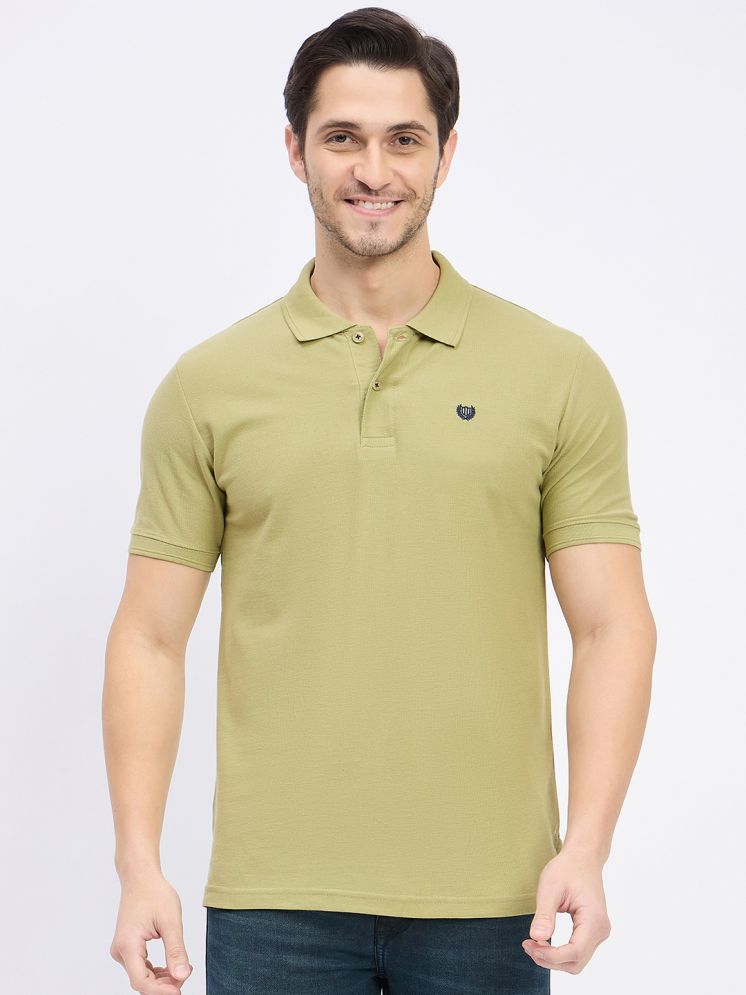     			Duke Pack of 1 Cotton Blend Slim Fit Solid Half Sleeves Men's Polo T Shirt ( Green )