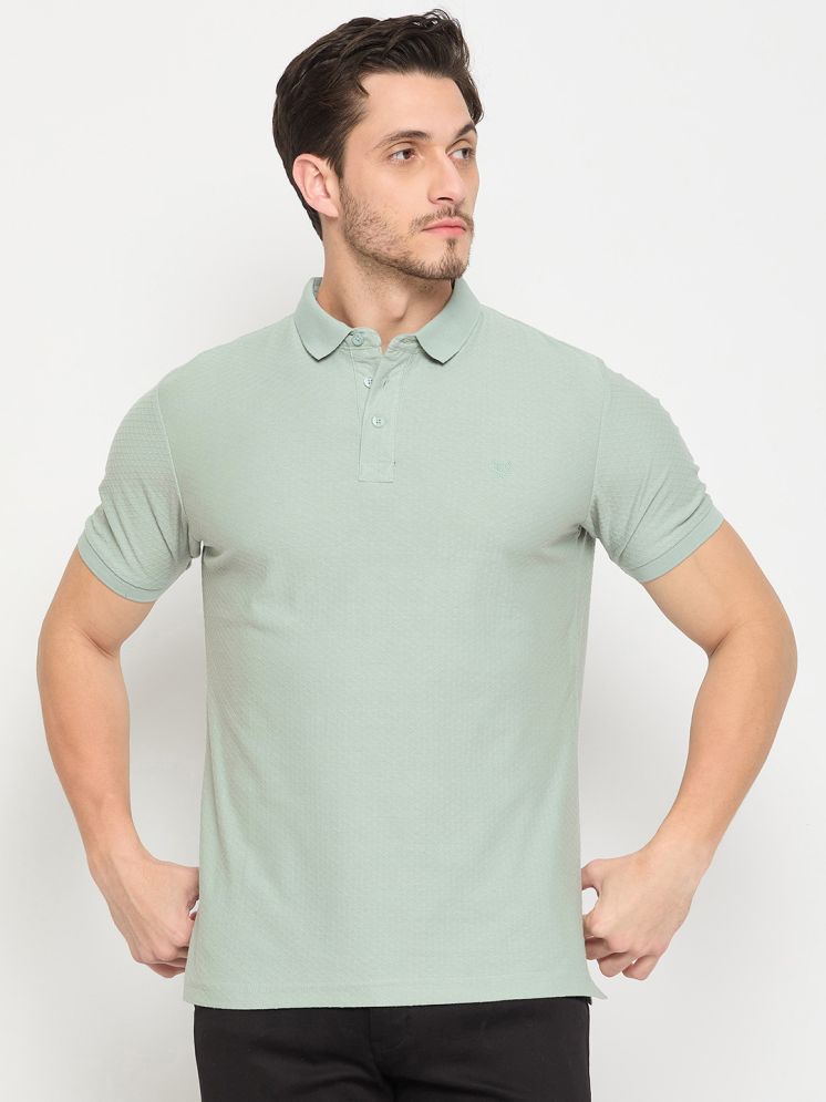     			Duke Cotton Blend Slim Fit Self Design Half Sleeves Men's Polo T Shirt - Green ( Pack of 1 )