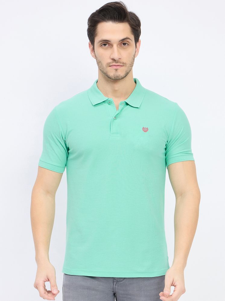     			Duke Pack of 1 Cotton Blend Slim Fit Solid Half Sleeves Men's Polo T Shirt ( Green )